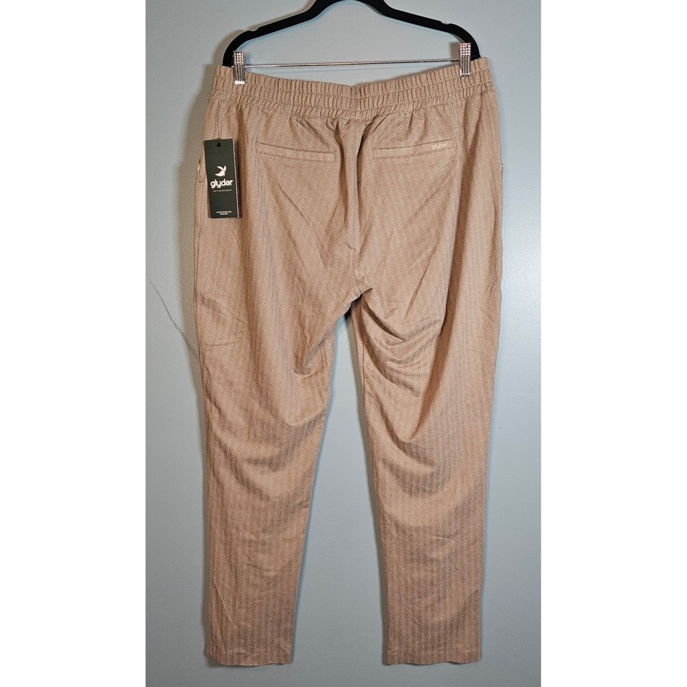 206.  Glyder Women's HB On The Go Ankle Pant Herringbone Mocha Size XL NWT - Picture 3 of 7